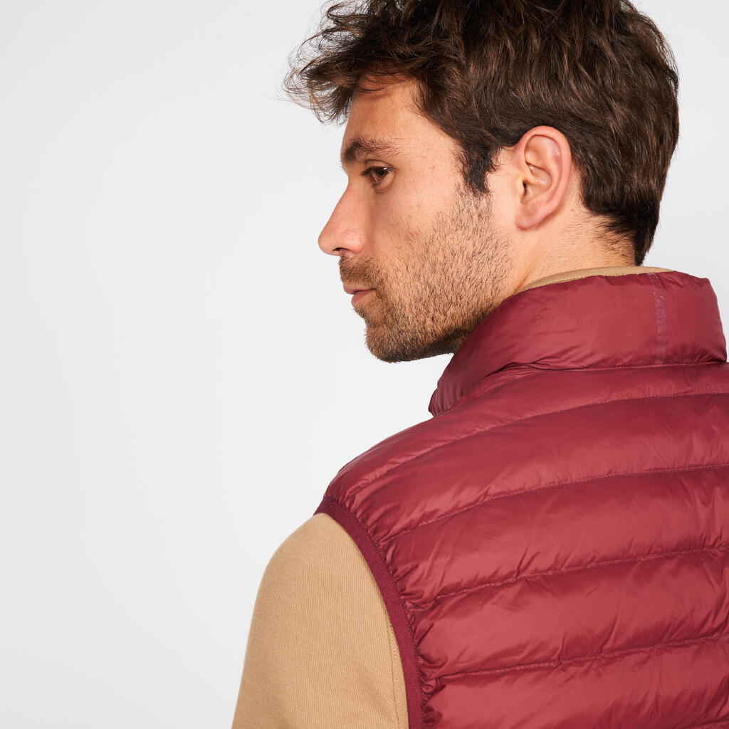 Men's golf sleeveless down jacket - MW500 burgundy